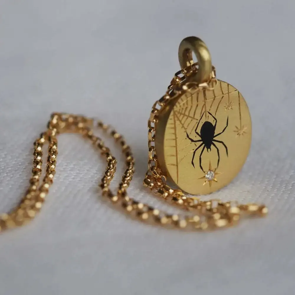 Aesthetic Women's Pendant Necklace with Enamel