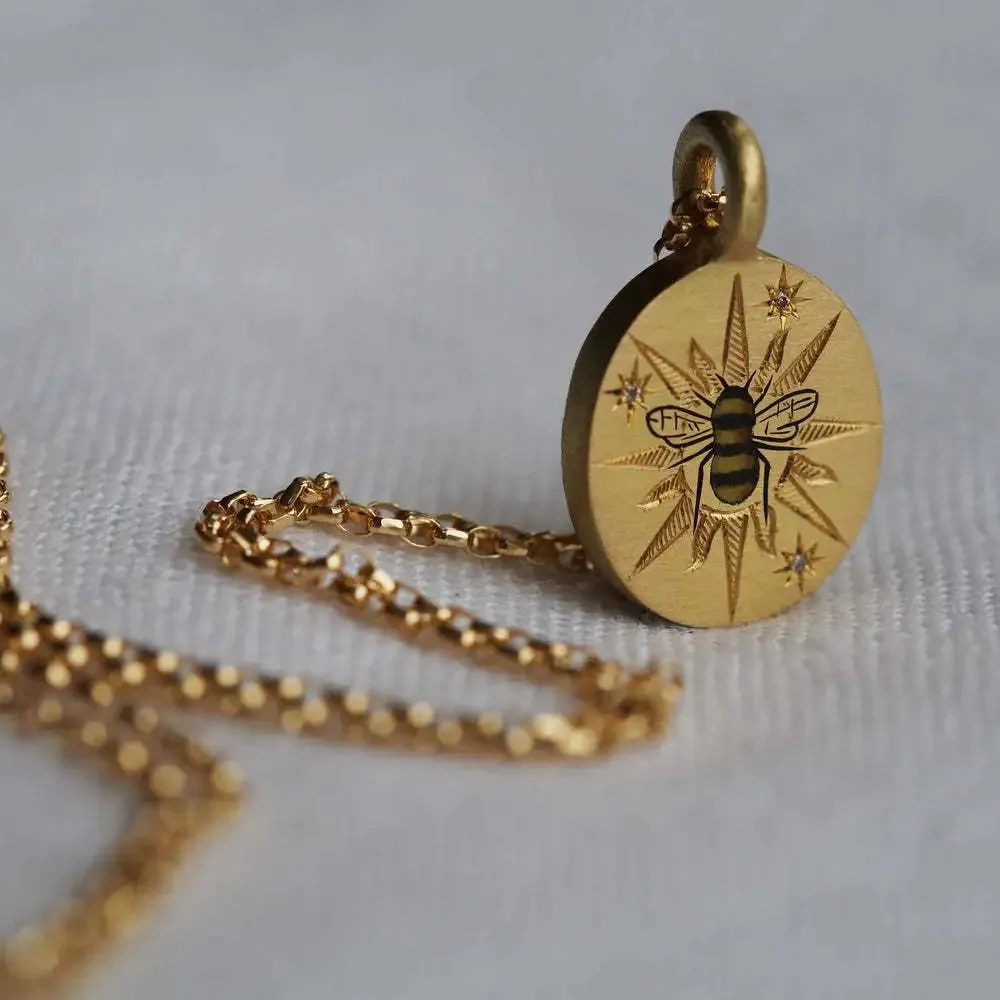 Aesthetic Women's Pendant Necklace with Enamel
