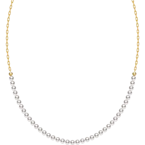 Akoya Pearl 18K Gold Chain Design Elegant Necklace