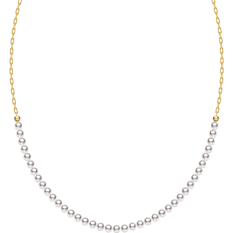 Akoya Pearl 18K Gold Chain Design Elegant Necklace