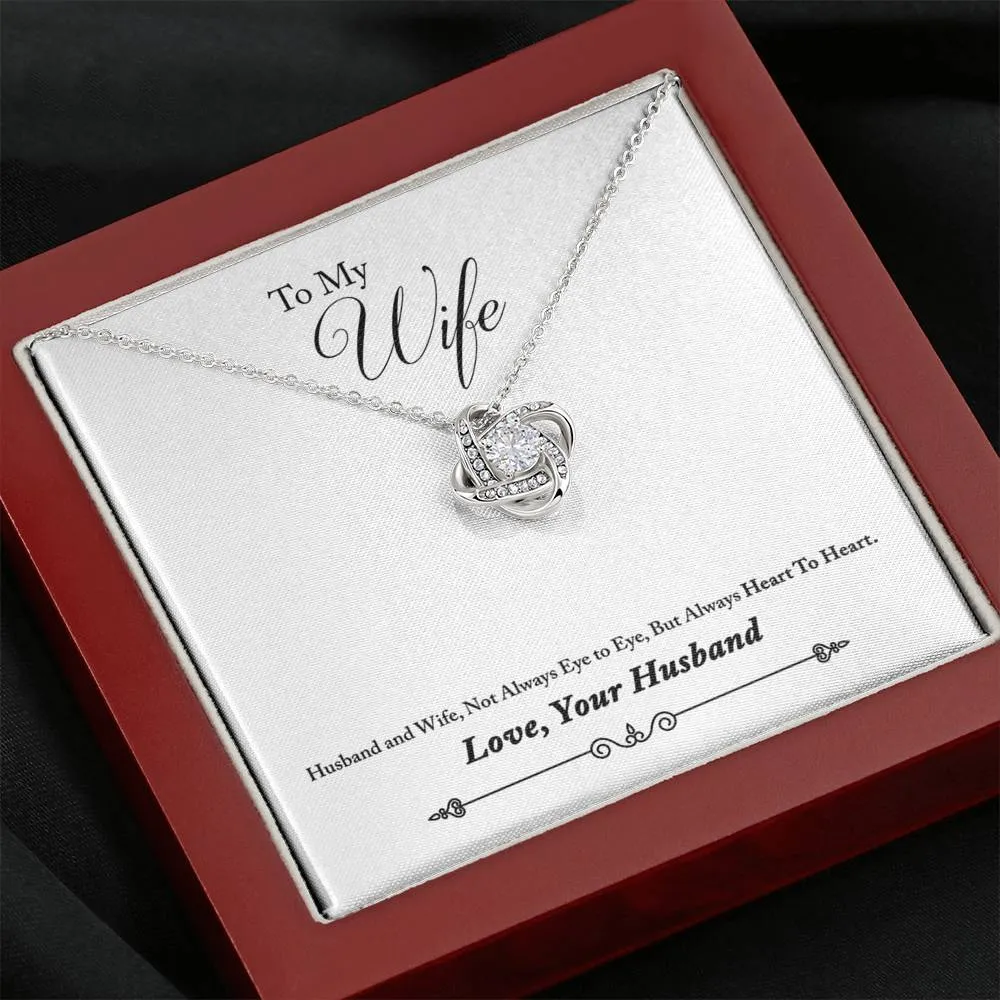 Always Heart to Heart-Love Knot Necklace for Wife