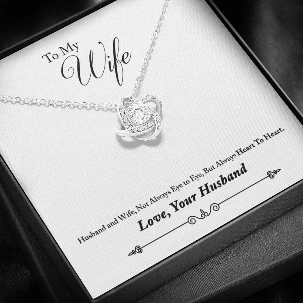 Always Heart to Heart-Love Knot Necklace for Wife
