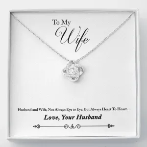 Always Heart to Heart-Love Knot Necklace for Wife