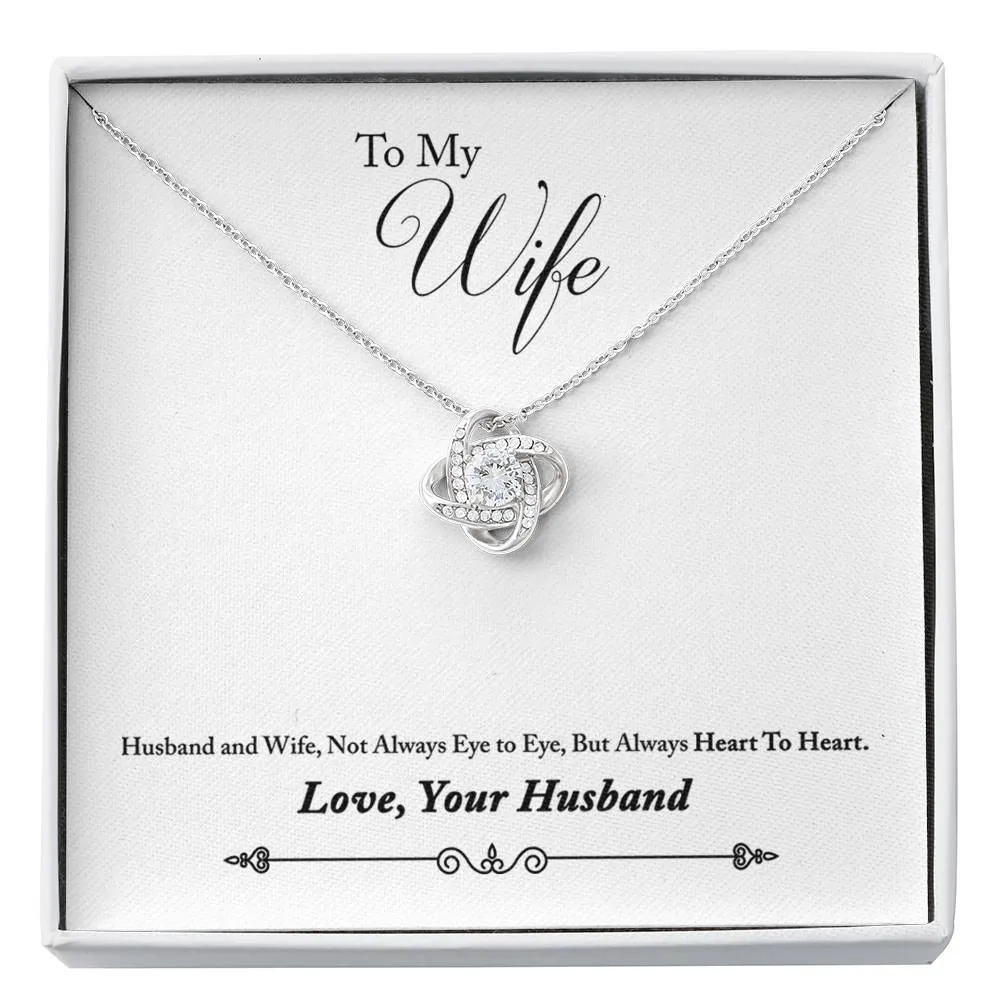 Always Heart to Heart-Love Knot Necklace for Wife