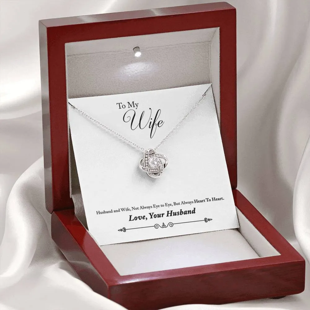 Always Heart to Heart-Love Knot Necklace for Wife