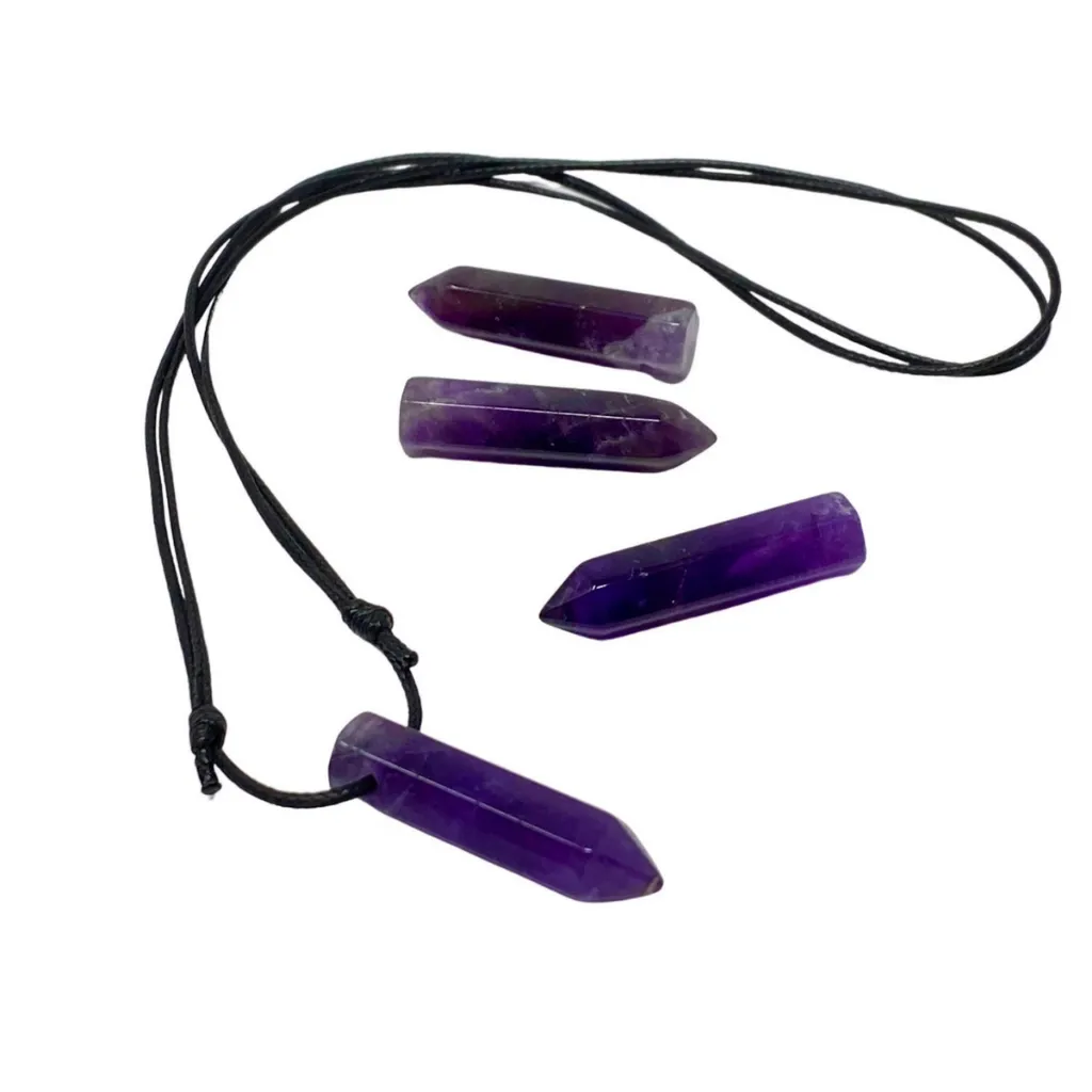 Amethyst Bullet Point Necklace
