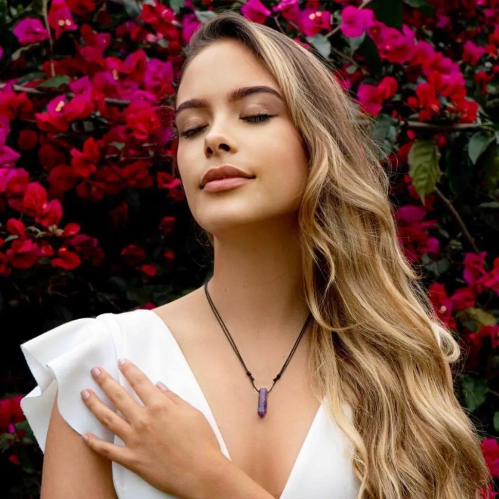 Amethyst Bullet Point Necklace