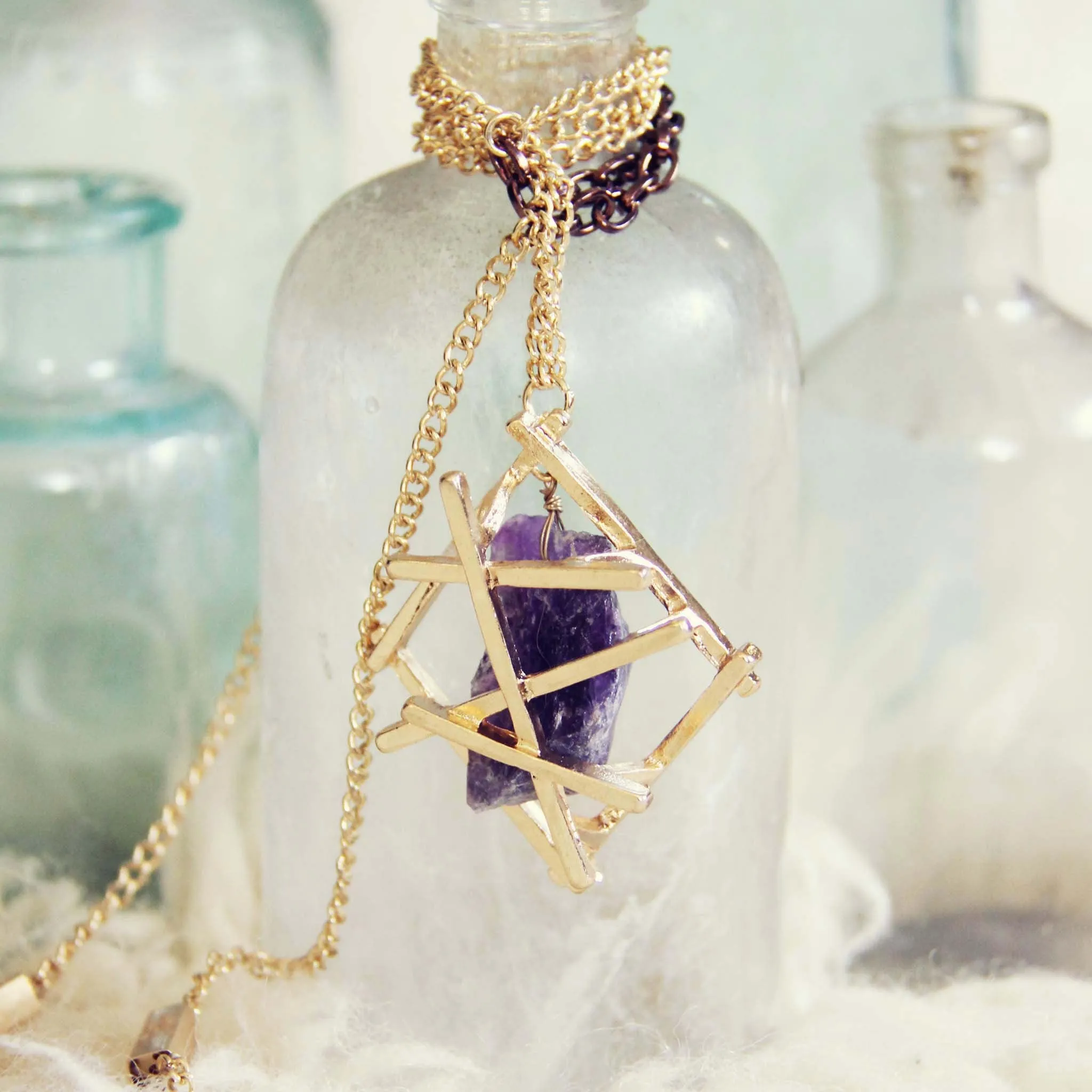 Amethyst Moon Necklace