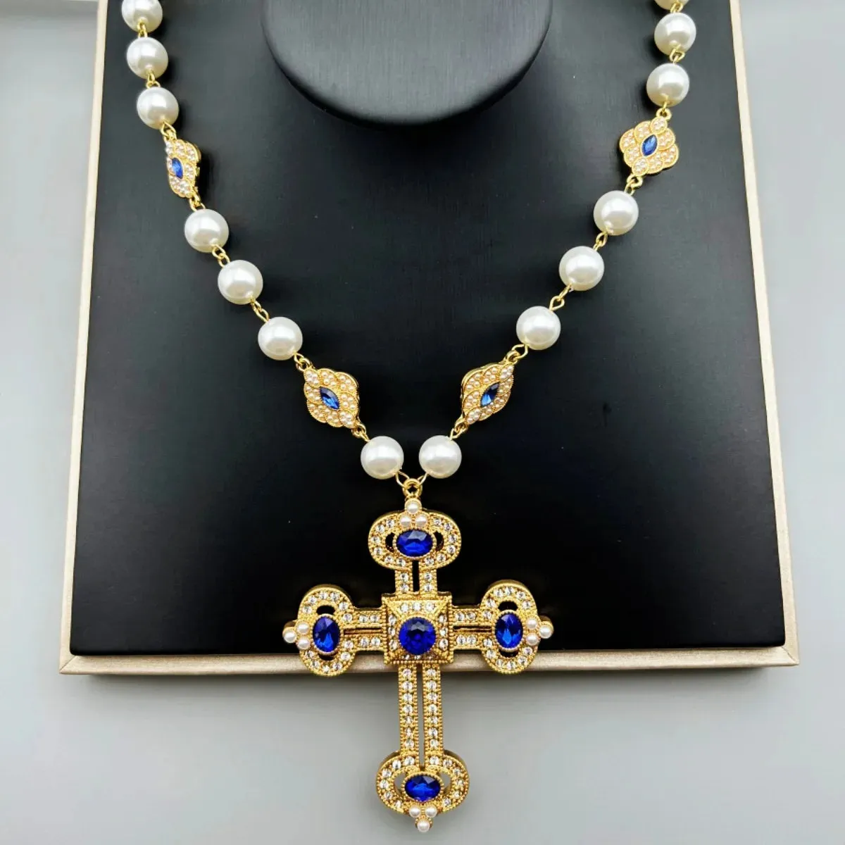 Anastasia Vintage Cross Necklace