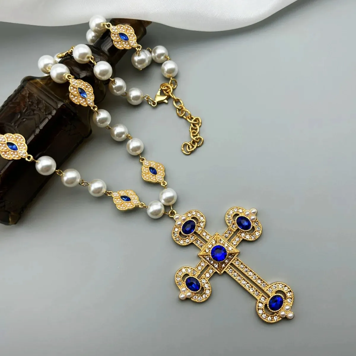 Anastasia Vintage Cross Necklace