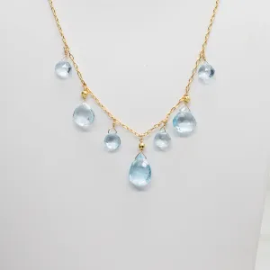 Aquamarine Charm Necklace