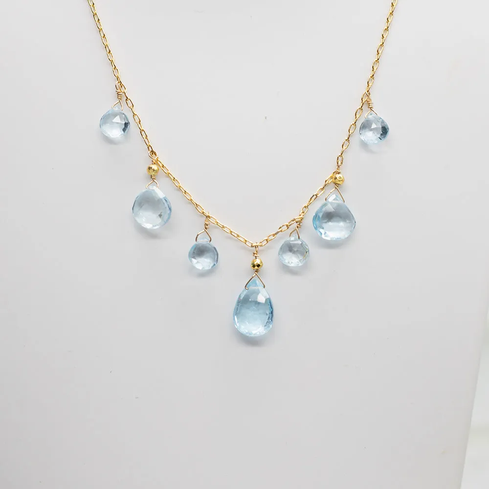 Aquamarine Charm Necklace