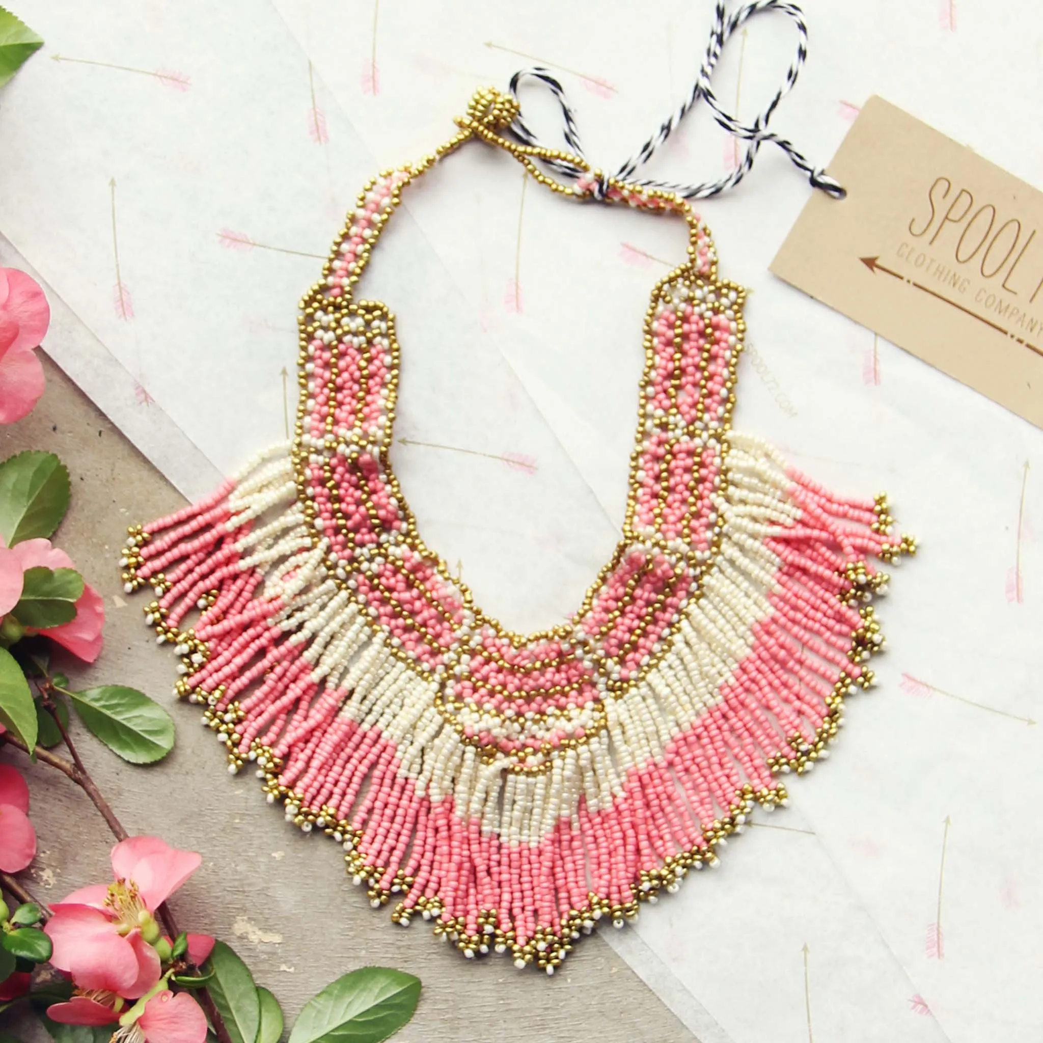 Arid Gems Necklace in Peony