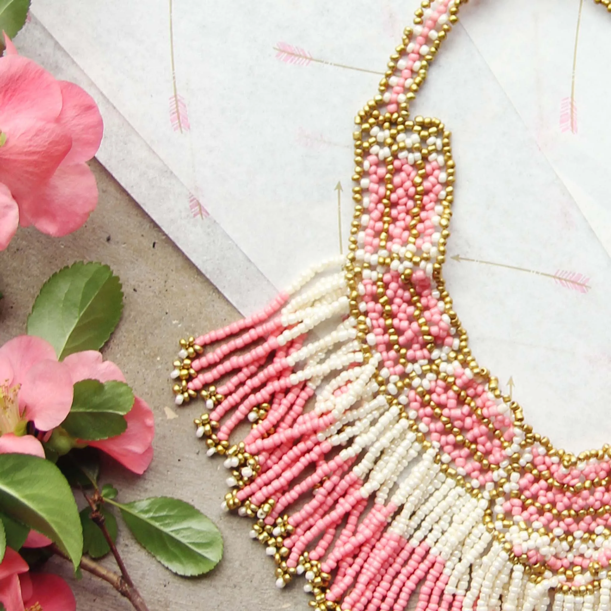 Arid Gems Necklace in Peony