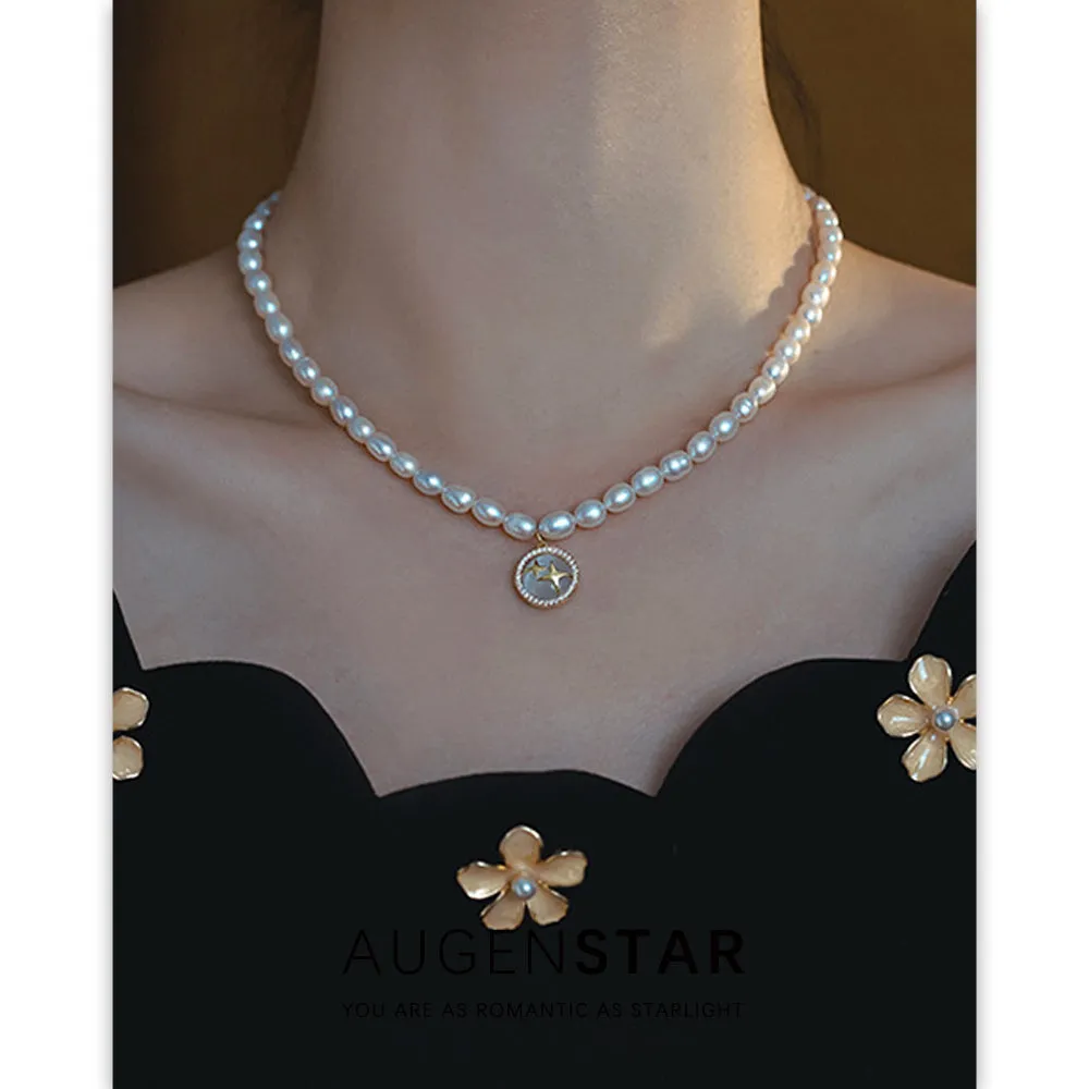 ASR | Elegant Pearl Star Necklace