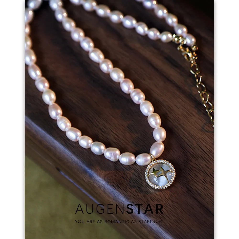 ASR | Elegant Pearl Star Necklace
