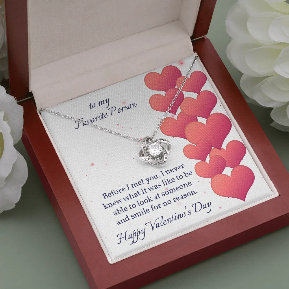 Before I Met You Love Knot Necklace