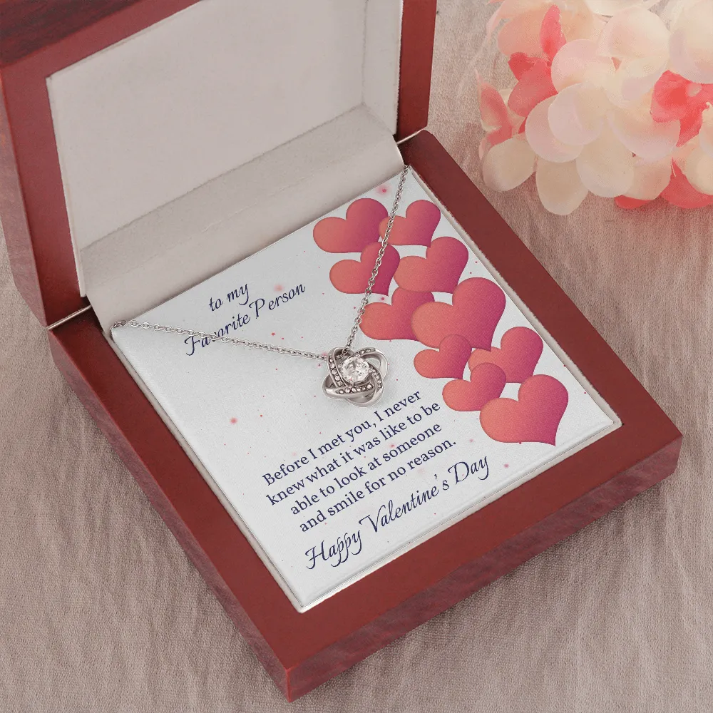 Before I Met You Love Knot Necklace