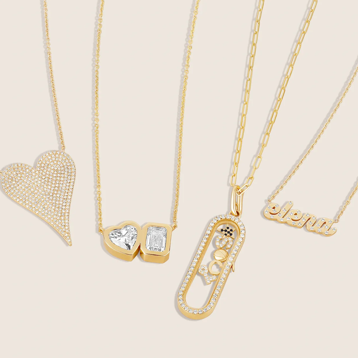 Bezel Set Toi-et-Moi Lab Diamond Necklace - IGI Certified