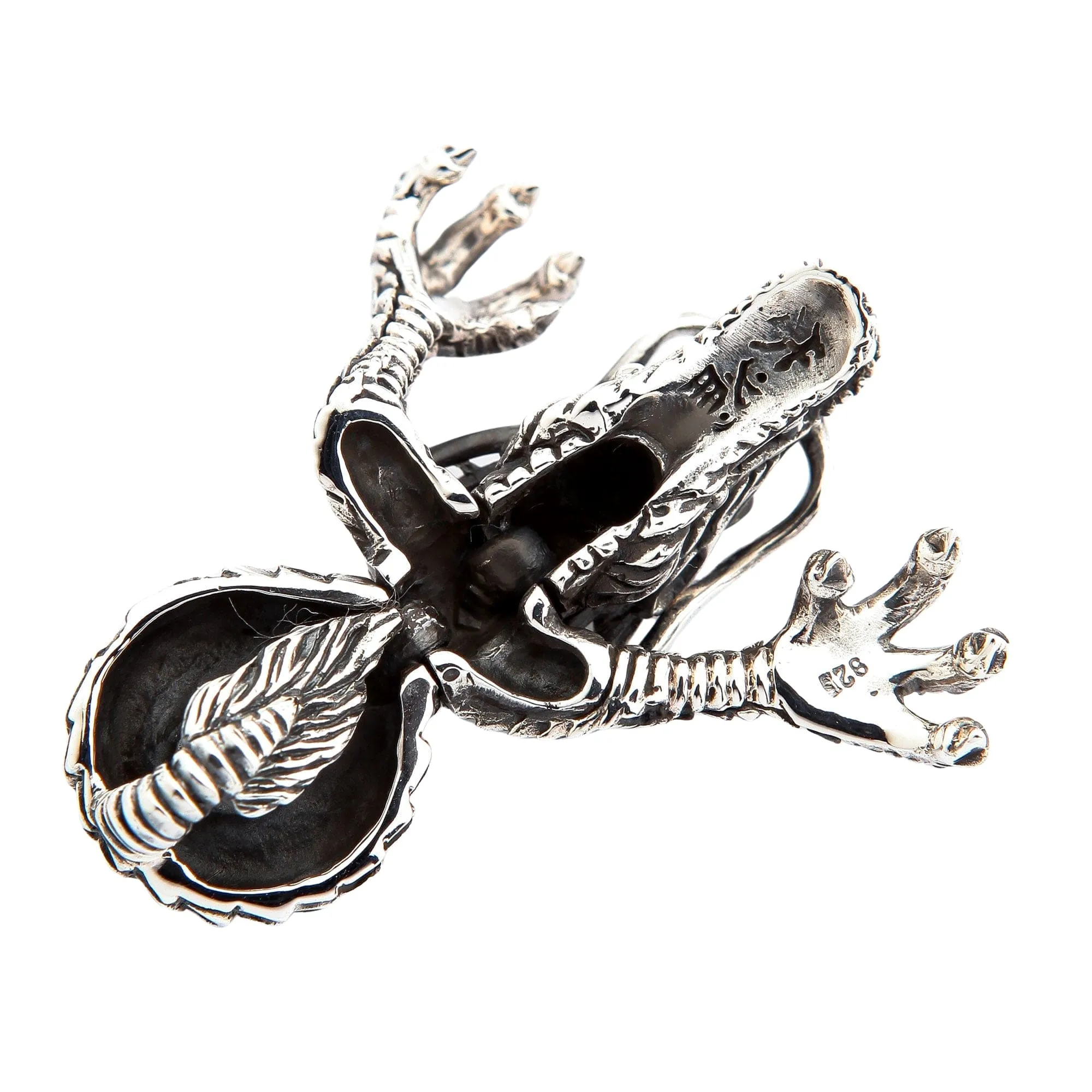 Big Dragon Head 925 Sterling Silver Biker Pendant