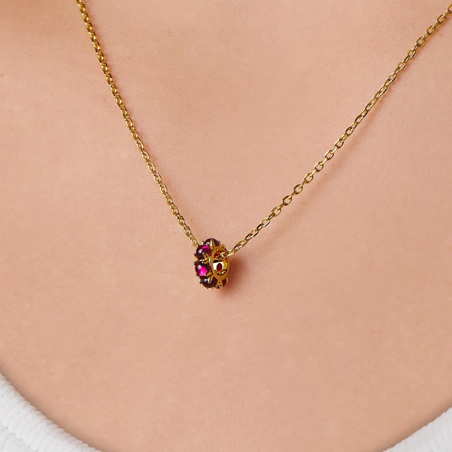 Birthstone Spacer Necklace - 2 Charms