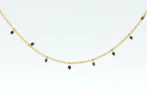 Black Diamond Bead Necklace