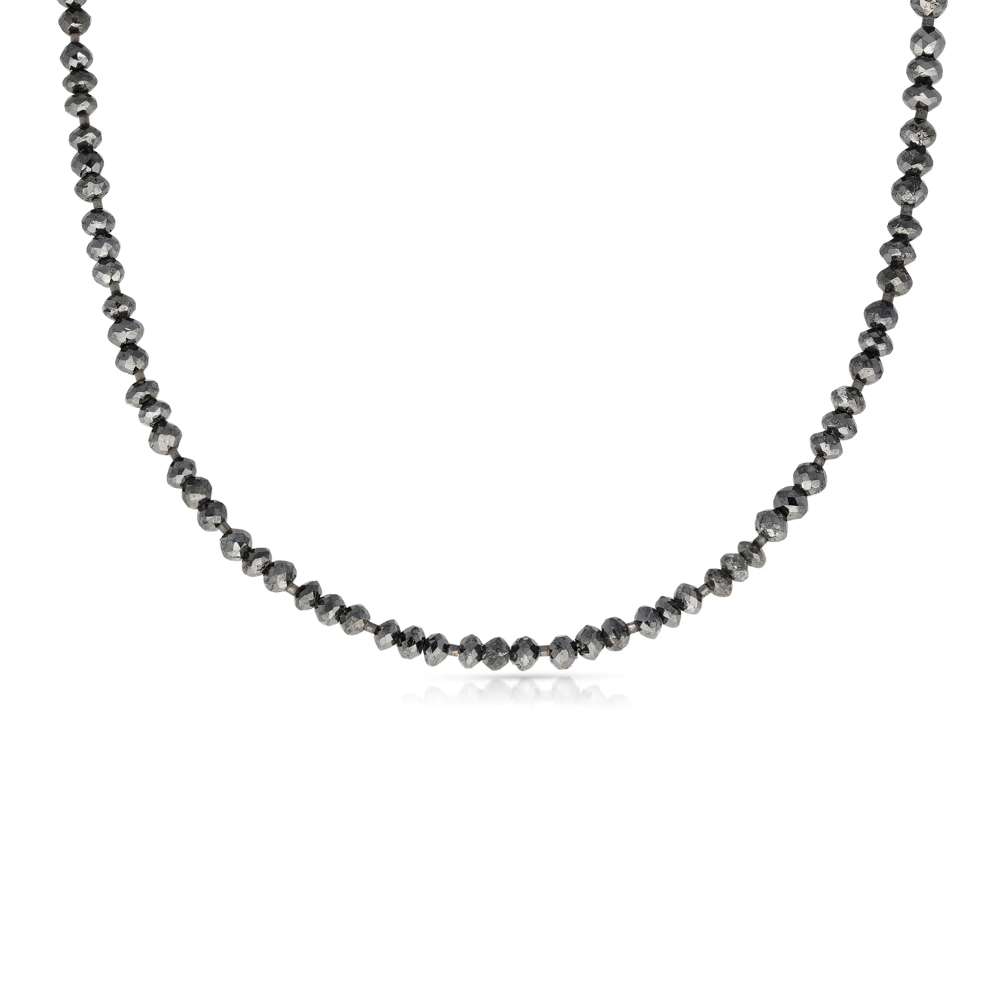 Black Diamond Beaded Necklace - 53 Carat