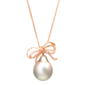 Bow Drop Necklace