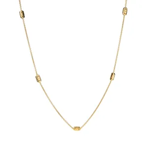 Bulgari Parentesi Necklace Long 35.5 Inch 18k Yellow Gold Estate Fine Jewelry