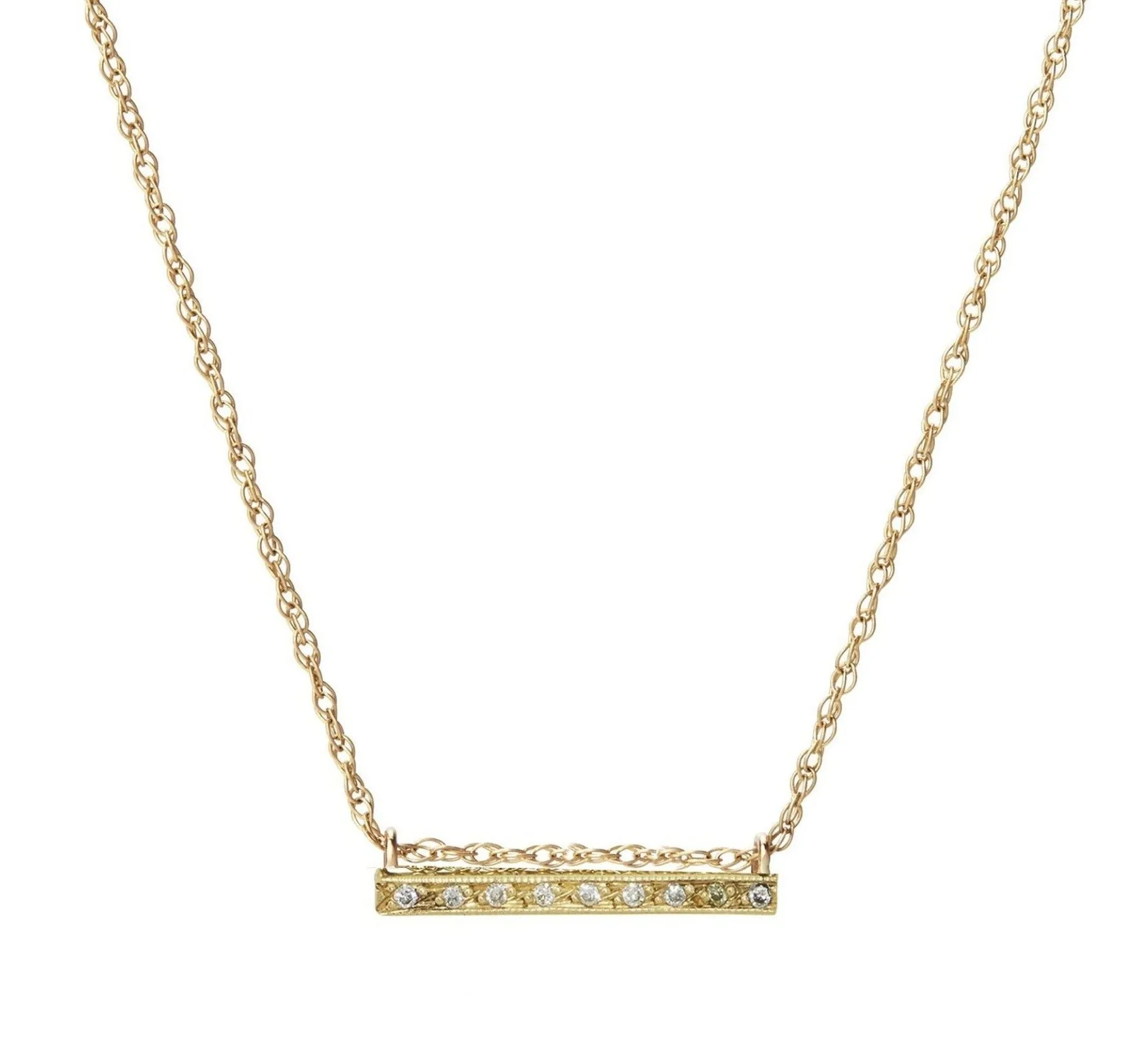 carole diamond bar necklace