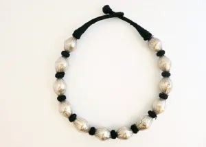 Chunky, vintage, Gujarati lac bead ('dholki') necklace