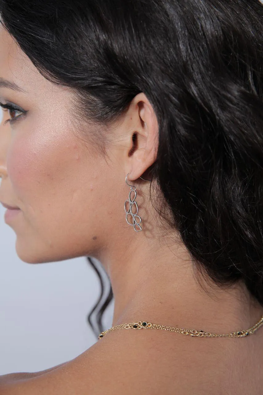 Cluster Earrings in Silver