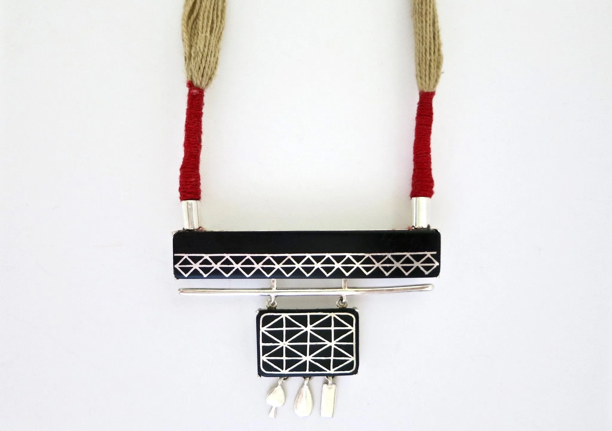 Conversation starter Bidri dori necklace