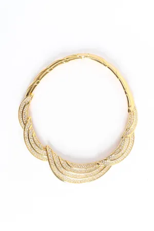 Crescent Arch Rhinestone Necklace