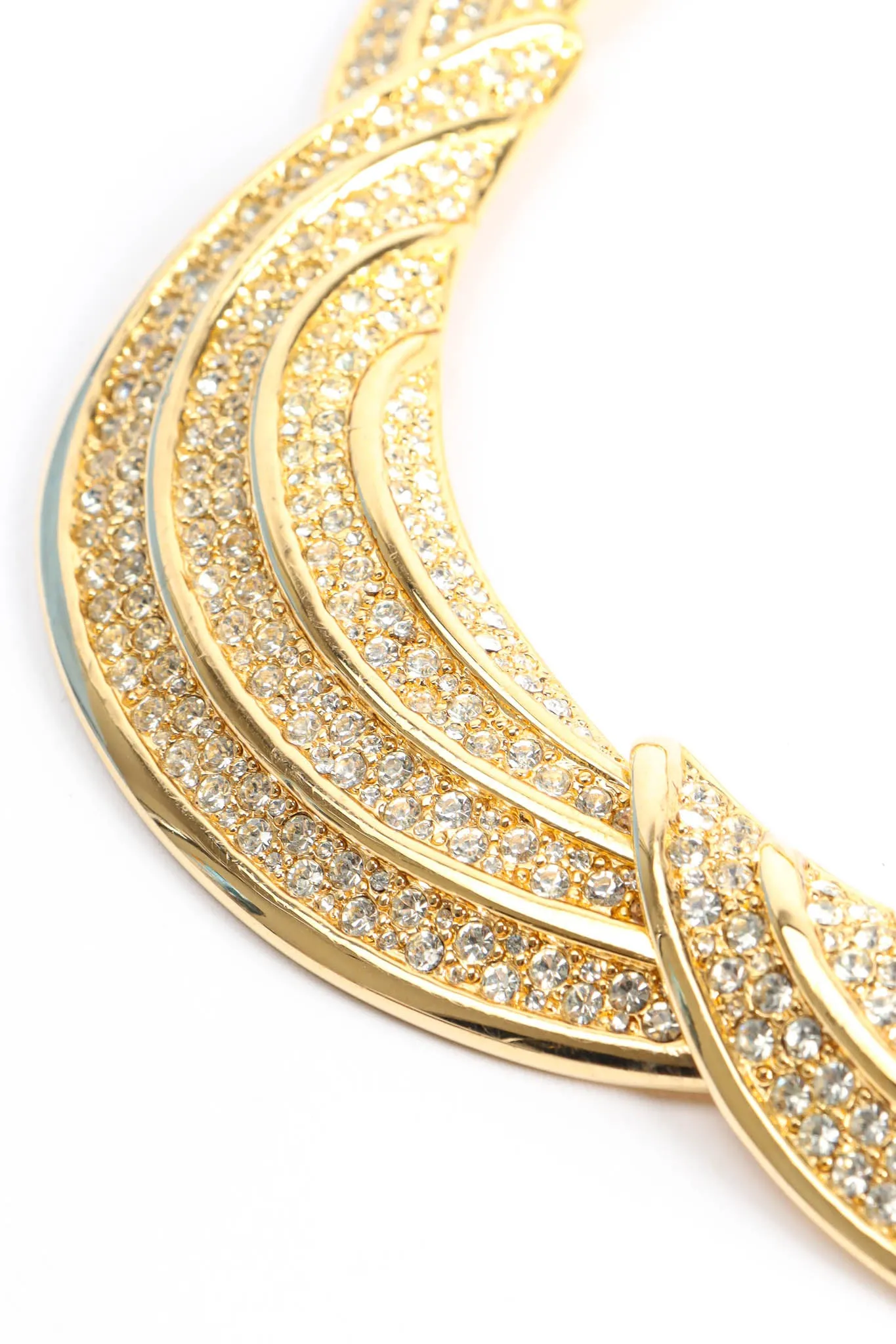 Crescent Arch Rhinestone Necklace
