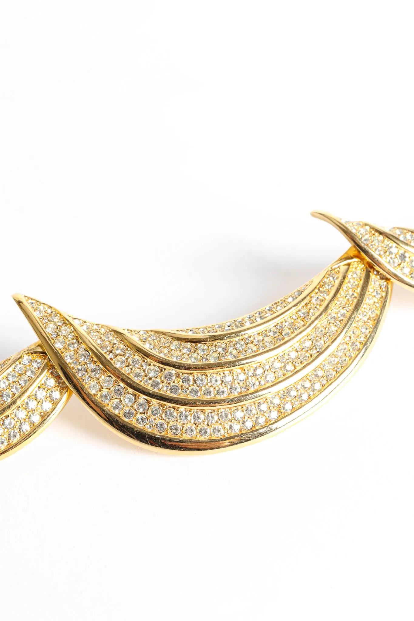 Crescent Arch Rhinestone Necklace