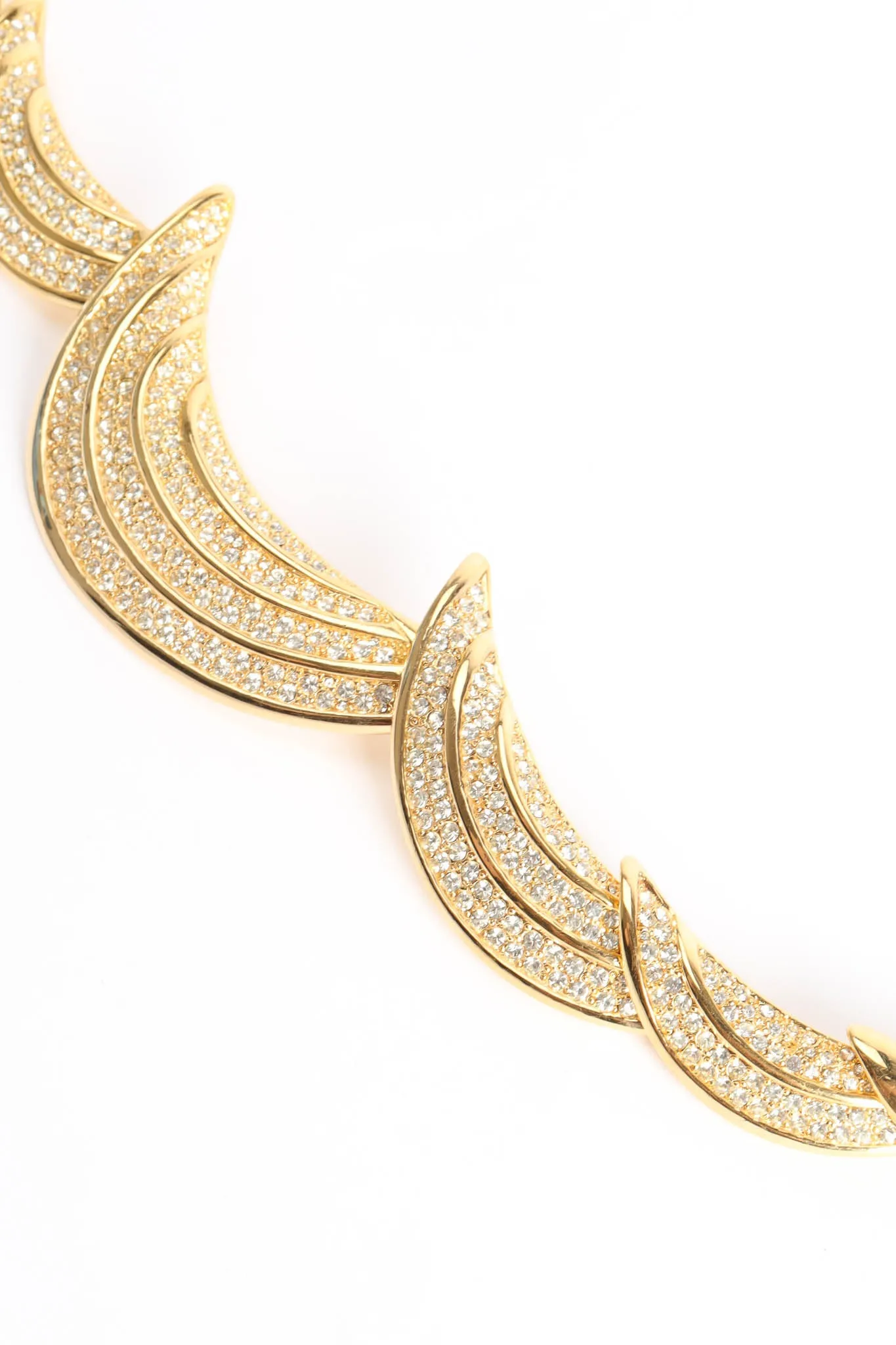 Crescent Arch Rhinestone Necklace
