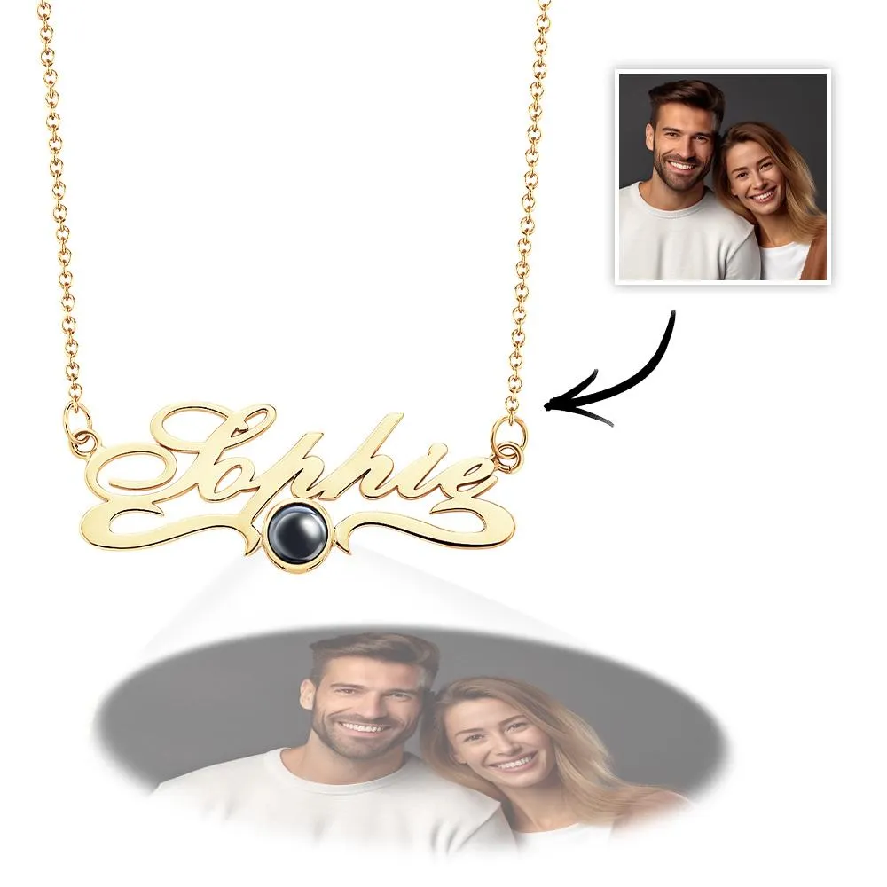 Custom Projection Necklace with Name