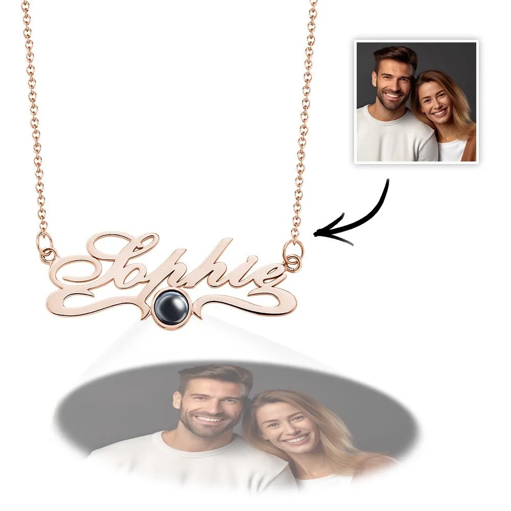 Custom Projection Necklace with Name