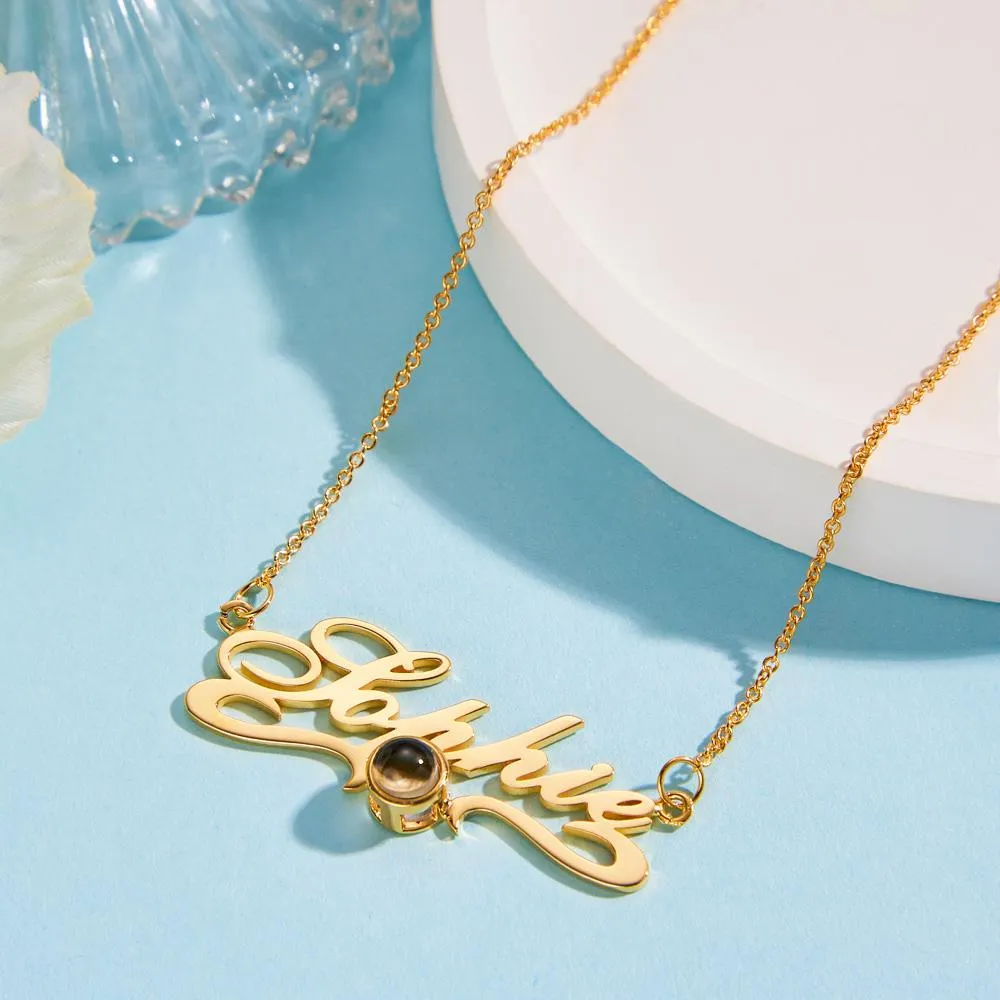 Custom Projection Necklace with Name