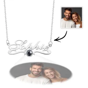 Custom Projection Necklace with Name