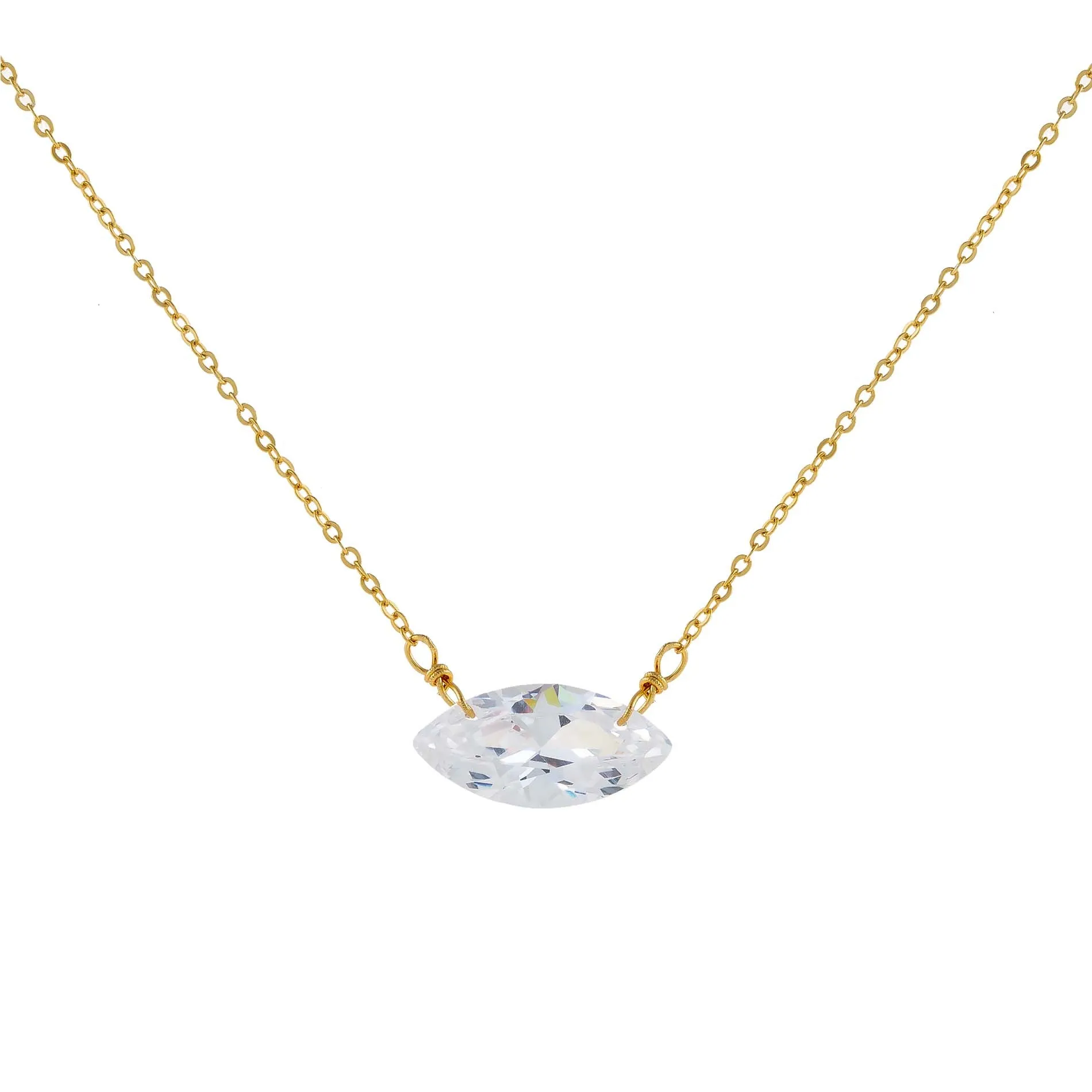 CZ Marquise Necklace