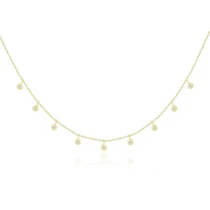Dangle Diamond Bezel Necklace