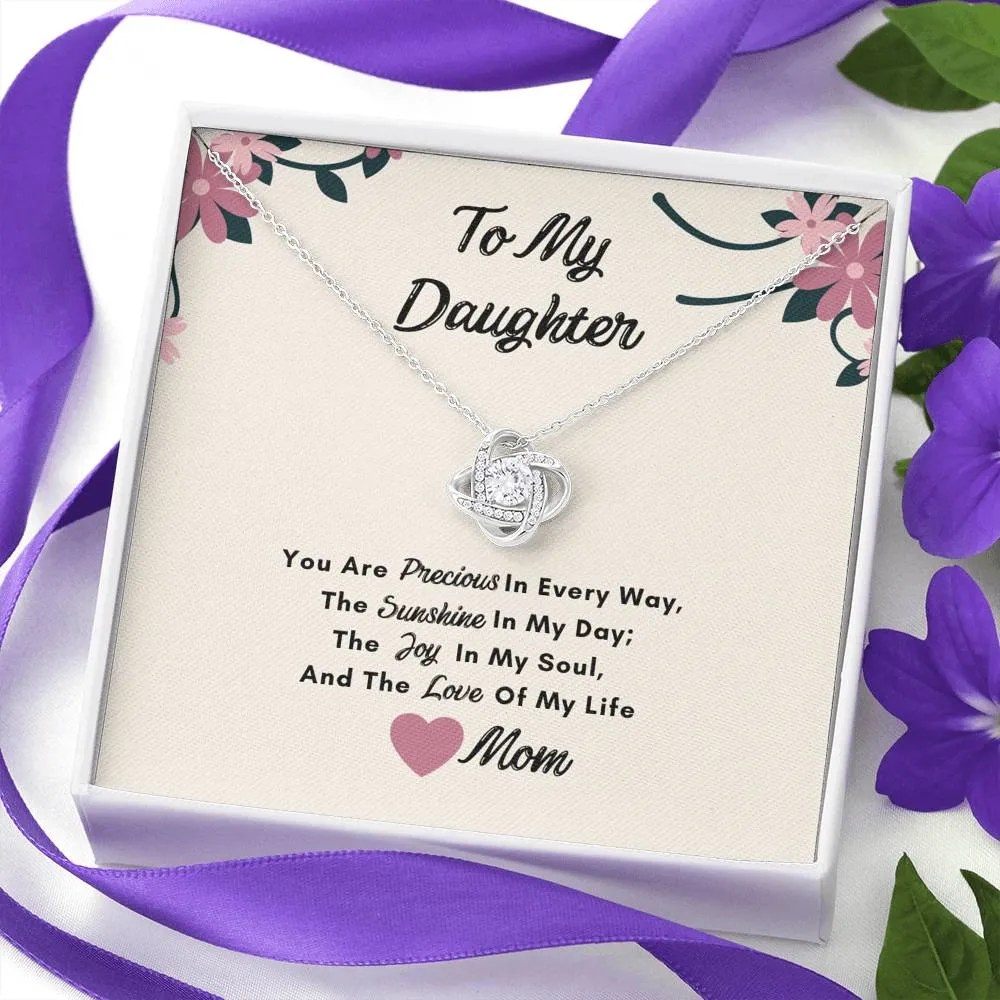 Daughter Love Knot Necklace- The Love Of My Life