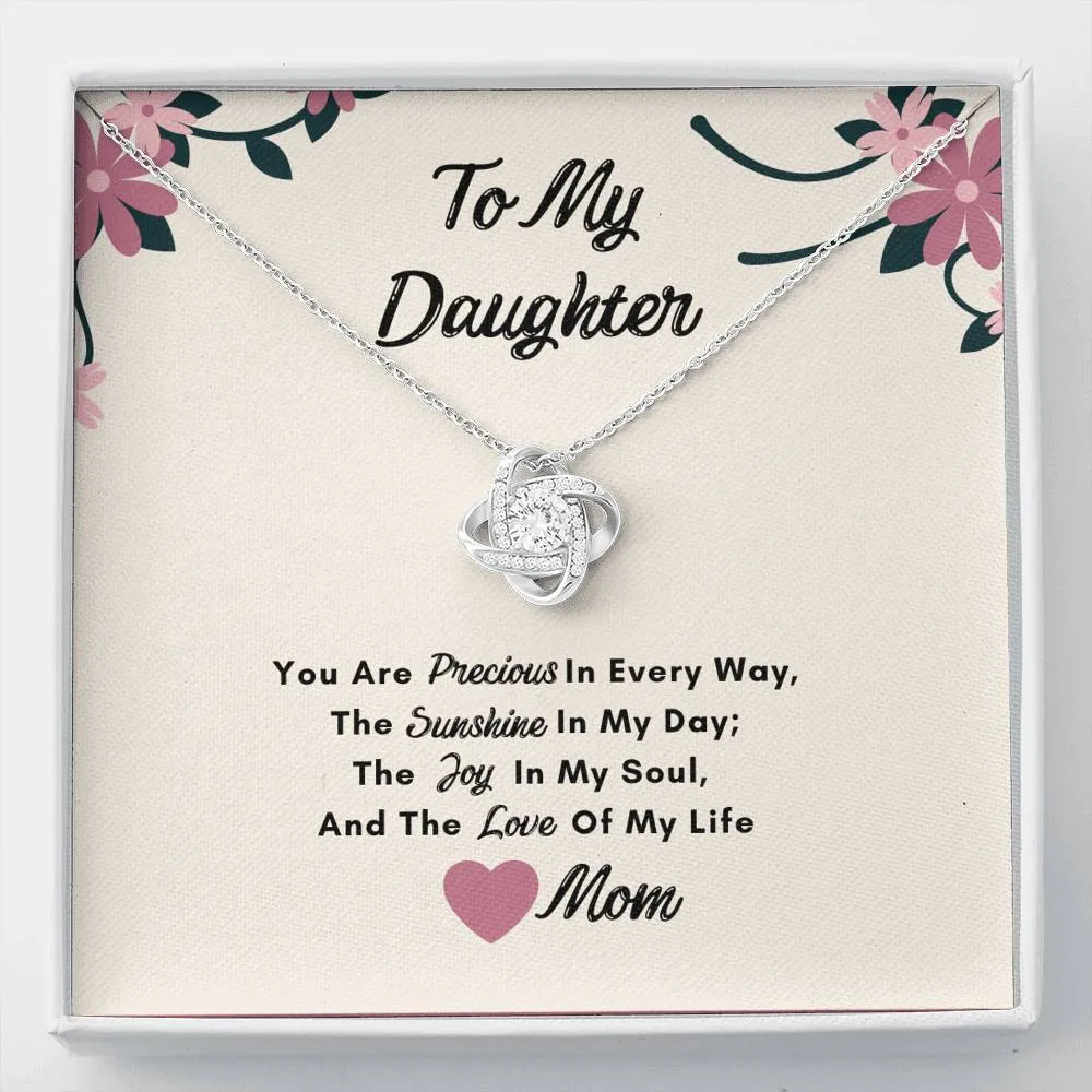 Daughter Love Knot Necklace- The Love Of My Life