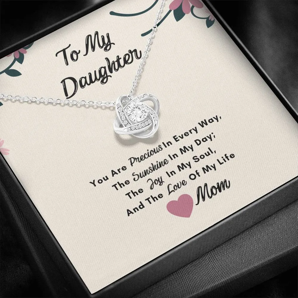 Daughter Love Knot Necklace- The Love Of My Life