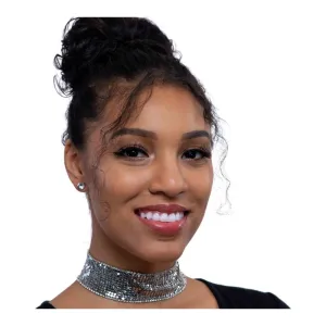 Dazzling elegance rhinestone choker and earrings (2 colors)