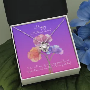 Dear Mom Mother's Day Love Knot Necklace