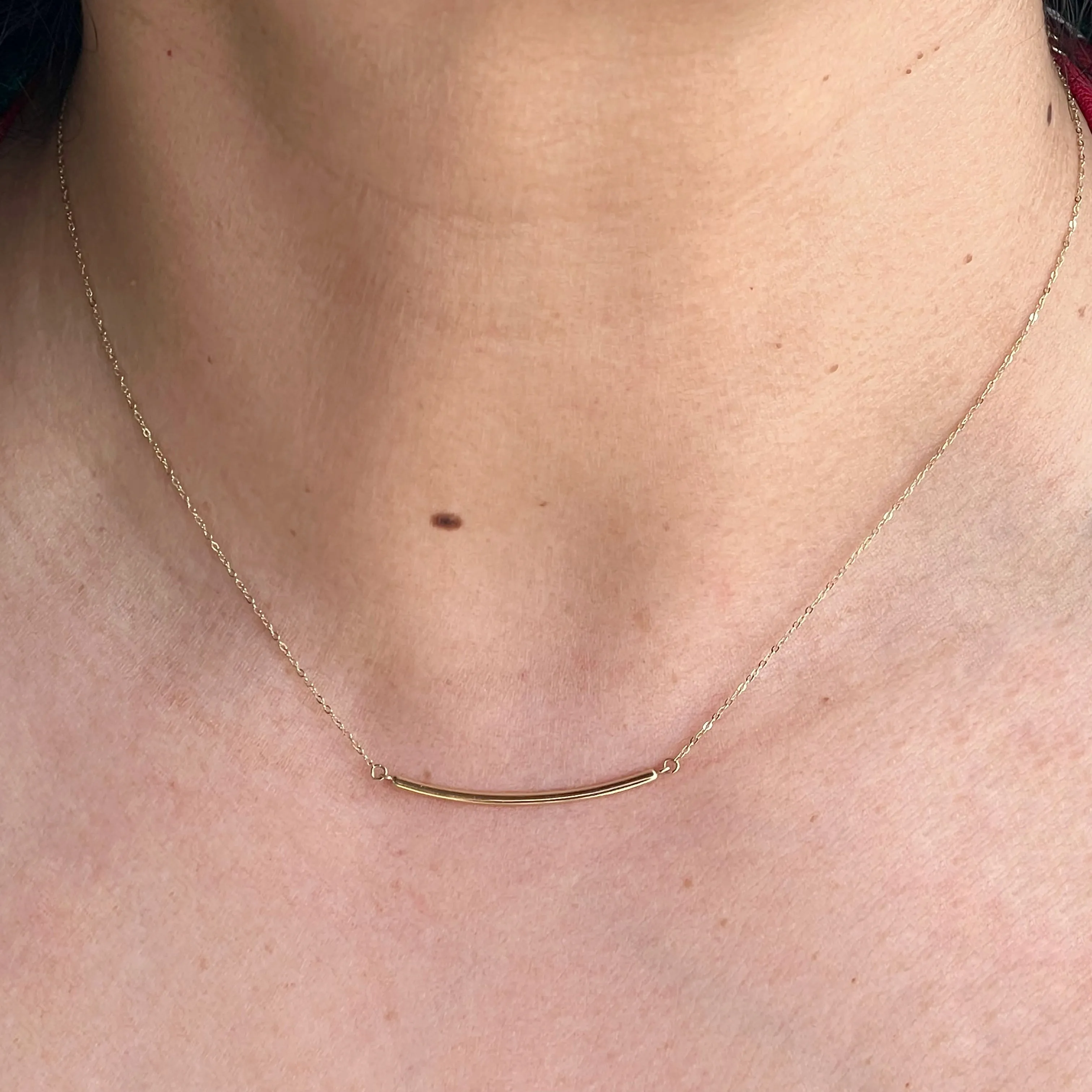 Delicate Golden Bar Necklace