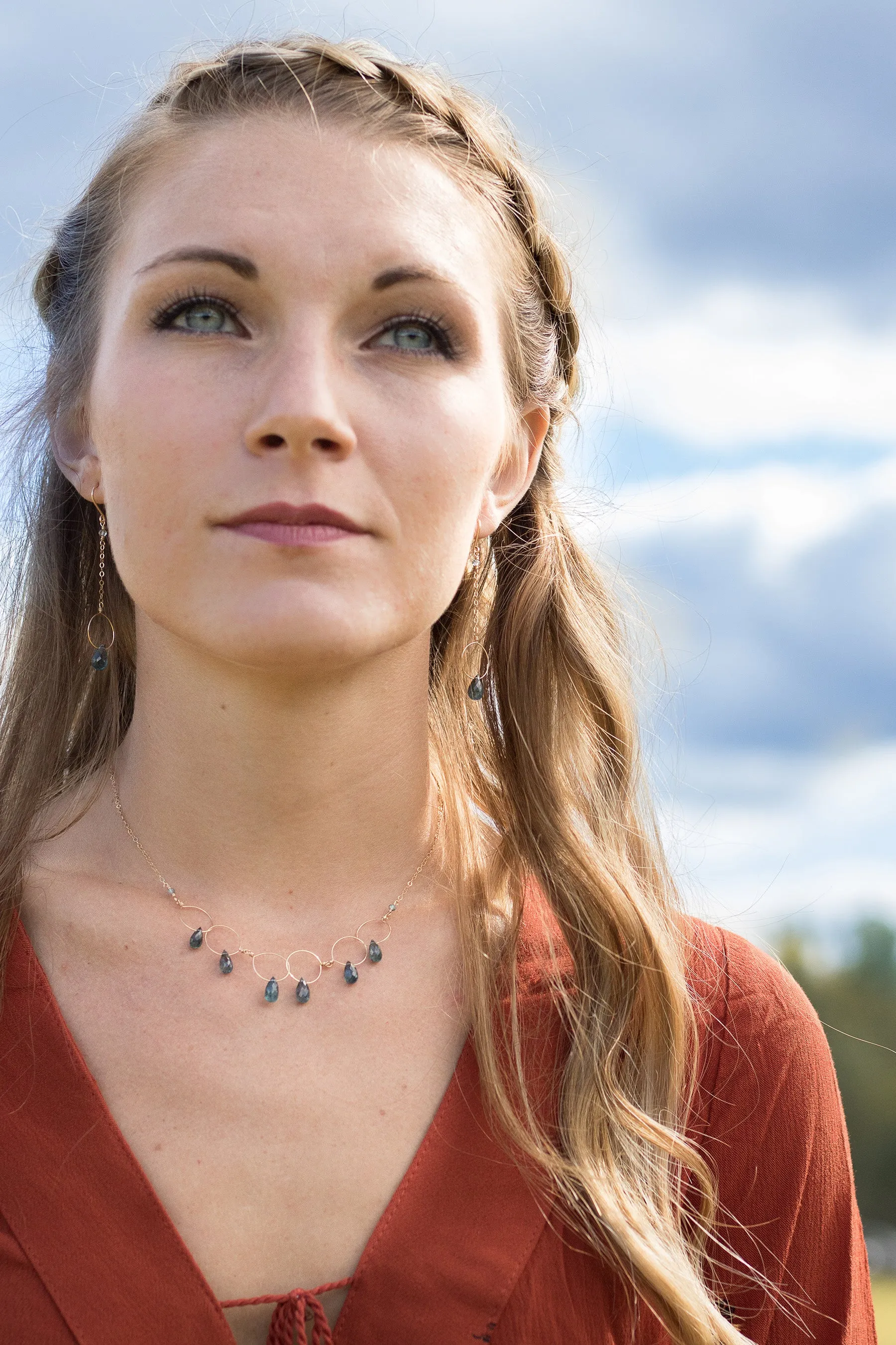 Delicate Kyanite Links Necklace
